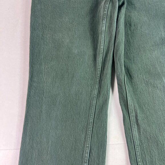 Abercrombie Fitch Jeans Womens 29x30* 90s Straight High Rise Green Denim Tag 28R - Picture 4 of 16